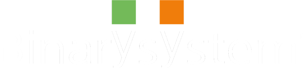 Binary System logo in white