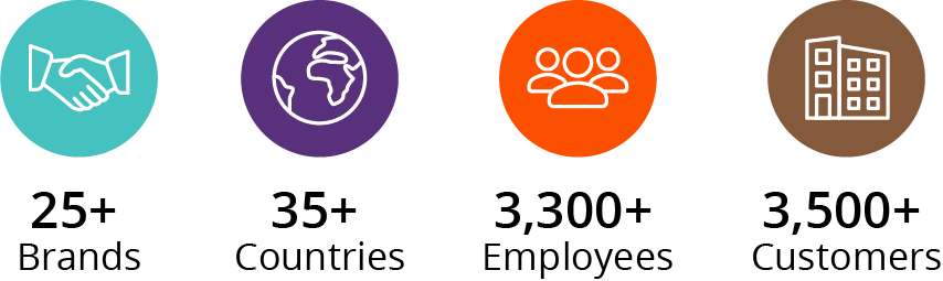 Modaxo collects 25+ brands of 35+ countries, counts 3,300+ employees and more than 3,500 customers.